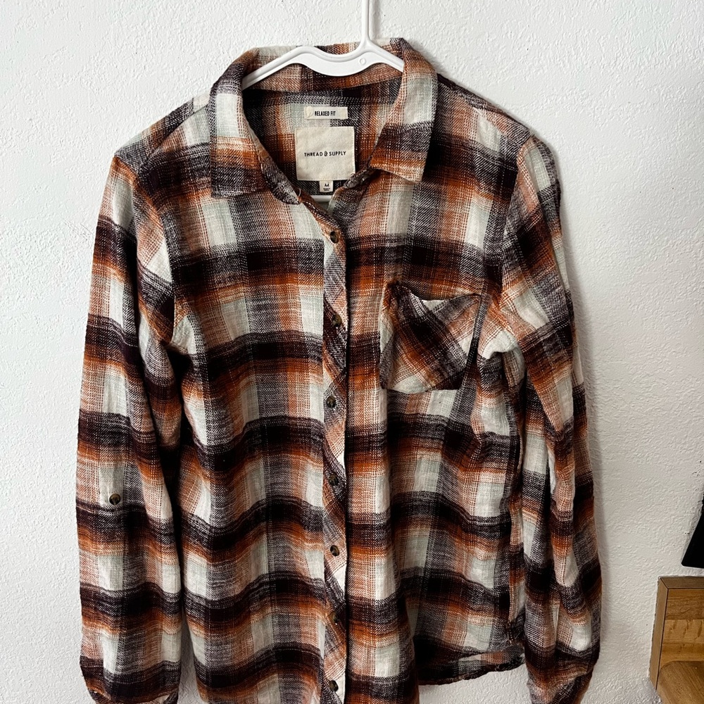 Thread and supply relaxed fit button down